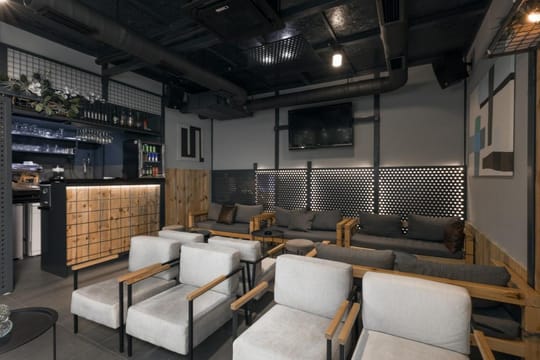 Pogled na Lobby, mesto za opuštanje sa besplatnim pićem za goste.